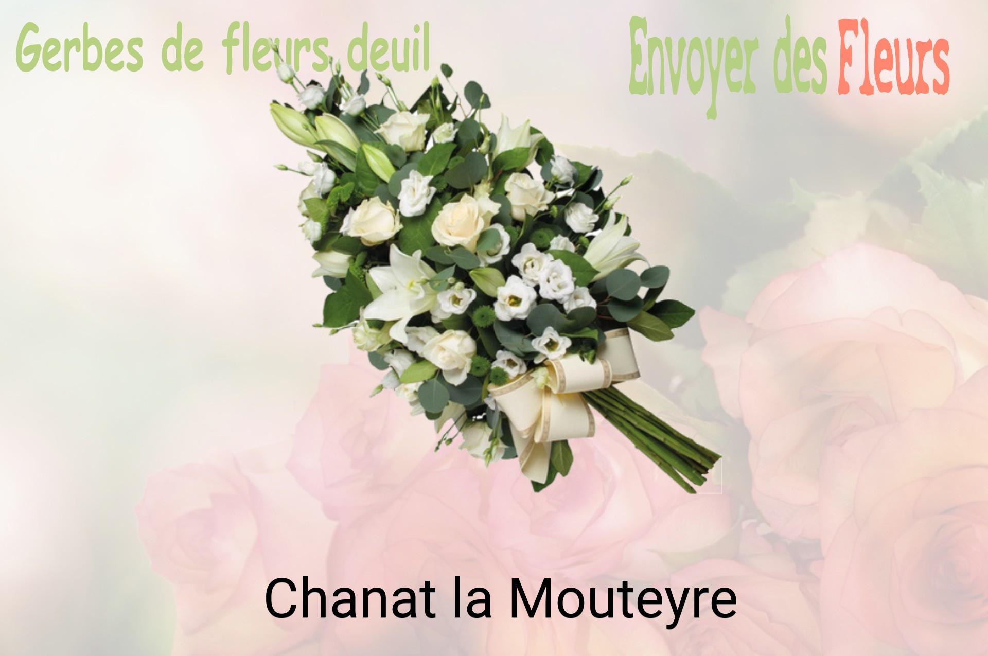 Gerbe de fleurs de deuil livrée à Chanat-la-Mouteyre